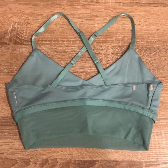 Forever 21 Aqua blue-green sports bra with mesh, S - Picture 4 of 5